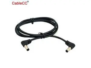 DC Power 5.5 x 2.1mm / 2.5mm Male to 5.5 2.1/2.5mm Male Plug Cable 90 Degree Right Angled 60cm DC Power 5.5 x 2.1mm / 2.5mm Male to 5.5 2.1/2.5mm Male Plug Cable 90 Degree Right Angled 60cm