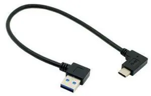 Chenyang-Cable 0.3M Reversible USB 3.1 USB-C Angled to Left Angled 90 Degree A Male Data Cable Chenyang-Cable 0.3M Reversible USB 3.1 USB-C Angled to Left Angled 90 Degree A Male Data Cable
