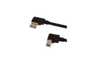 B Male Right Angled 90 Degree Printer to Left Angled USB 2.0 A Male Cable 100cm B Male Right Angled 90 Degree Printer to Left Angled USB 2.0 A Male Cable 100cm