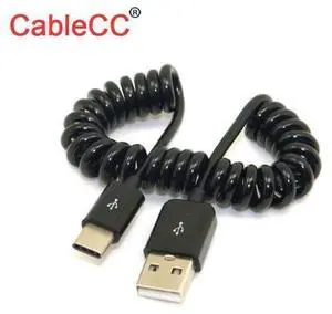 Stretch USB-C 3.1 Type C Male to Standard USB 2.0 A Male Data Cable High Quality for N1 Tablet & Mobile Phone 1m Stretch USB-C 3.1 Type C Male to Standard USB 2.0 A Male Data Cable High Quality for N1 Tablet & Mobile Phone 1m