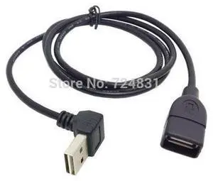 USB 2.0 Male to Female Extension Cable Reversible Design Up & Down Angled 90 Degree 100cm USB 2.0 Male to Female Extension Cable Reversible Design Up & Down Angled 90 Degree 100cm