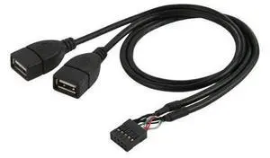 CYDZ 10 Pin Motherboard Female Header to Dual USB 2.0 Female Adapter Cable 50cm CYDZ 10 Pin Motherboard Female Header to Dual USB 2.0 Female Adapter Cable 50cm