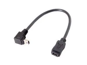 GPS Mini USB 5P 90D Down Direction Angled Male to 5P Female Extension Cable 0.2M GPS Mini USB 5P 90D Down Direction Angled Male to 5P Female Extension Cable 0.2M
