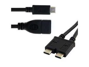 NGFF Dual Cable USB 3.1 Type-C to USB-C & USB 3.0 Female OTG Data Cable for 13 inch Laptop Pro NGFF Dual Cable USB 3.1 Type-C to USB-C & USB 3.0 Female OTG Data Cable for 13 inch Laptop Pro