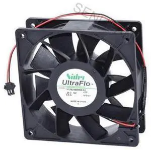 Ventilador enfriador de servidor de 2 cables, 2 cables, para V12E24BMM9-51 4724I1 24V DC 0.6A 120x120x38mm Ventilador enfriador de servidor de 2 cables, 2 cables, para V12E24BMM9-51 4724I1 24V DC 0.6A 120x120x38mm