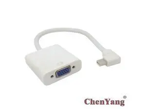 Chenyang VGA RGB monitor Projector Adapter to Right Angled 90 degree Mini DisplayPort DP Male Cable White color Chenyang VGA RGB monitor Projector Adapter to Right Angled 90 degree Mini DisplayPort DP Male Cable White color