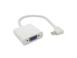 90 Degree Right Angled Mini DP DisplayPort Male to VGA RGB Monitor Projector Adapter Cable White Color 90 Degree Right Angled Mini DP DisplayPort Male to VGA RGB Monitor Projector Adapter Cable White Color