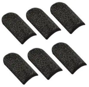 Professional Gaming Finger Cots 18-Pin Black Black Edge Copper Fiber Anti-Sweat and Non-Slip Competitive Edition 6Pcs Professional Gaming Finger Cots 18-Pin Black Black Edge Copper Fiber Anti-Sweat and Non-Slip Competitive Edition 6Pcs