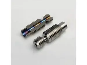 Funssor 2pcs V2.0 1.75mm Titanium V6 heat break, All-Metal V6 hotend titanium throat for PEEK PETG high temperature filament Funssor 2pcs V2.0 1.75mm Titanium V6 heat break, All-Metal V6 hotend titanium throat for PEEK PETG high temperature filament