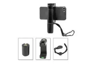Universal Handheld Mobile Phone Clamp Mount Smartphone Clip with Handle Holder with Wrist Strap for Cell Phone Universal Handheld Mobile Phone Clamp Mount Smartphone Clip with Handle Holder with Wrist Strap for Cell Phone