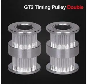 GT2 Timing Pulley Double 20 Teeth Round Headed Synchronous Wheel Gear 20 teeth Bore 5/8mmFor Belt 3D Printer Parts GT2 Timing Pulley Double 20 Teeth Round Headed Synchronous Wheel Gear 20 teeth Bore 5/8mmFor Belt 3D Printer Parts