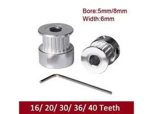 3D Printer Parts GT2 Timing Pulley 20 teeth Bore 5mm Alumium fit for GT2 Timing belt Width 6mm RepRap 3D Printer 3D Printer Parts GT2 Timing Pulley 20 teeth Bore 5mm Alumium fit for GT2 Timing belt Width 6mm RepRap 3D Printer