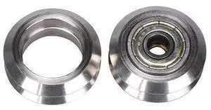 3D Printer penbuilds V-type wheel with or without 625ZZ Bearings Stainless steel Metal Double V Pulley Gear Aluminum extrusion 3D Printer penbuilds V-type wheel with or without 625ZZ Bearings Stainless steel Metal Double V Pulley Gear Aluminum extrusion