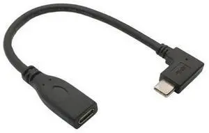 USB C Extension Câble 20cm Angle Droit 90 Degrés Adaptateur USB 3.1 (10gbps) Type C Mâle à Femelle pour Ordinateur Portable/Tablette/Téléphone Portable USB C Extension Câble 20cm Angle Droit 90 Degrés Adaptateur USB 3.1 (10gbps) Type C Mâle à Femelle pour Ordinateur Portable/Tablette/Téléphone Portable