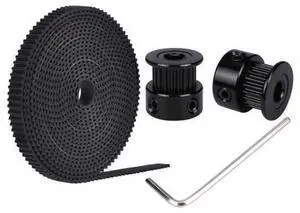 2PCS GT2 Belt 20 teeth bore 5/8mm Pulley With 2M PU With Steel GT2-6mm Open timing Belt 2GT Belt 6mm For 3D Printer parts 2PCS GT2 Belt 20 teeth bore 5/8mm Pulley With 2M PU With Steel GT2-6mm Open timing Belt 2GT Belt 6mm For 3D Printer parts