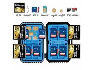 27 In 1 Memory Card Case Holder SD SDHC CF Hard Storage Anti-shock 27 In 1 Memory Card Case Holder SD SDHC CF Hard Storage Anti-shock