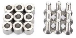 1Set /9pcs 6x6x3mm Aluminum Spacer With 9pcs M3 Screws And Wrench As Gift For Prusa MK3 Heated Bed 6x6x3t Spacer 1Set /9pcs 6x6x3mm Aluminum Spacer With 9pcs M3 Screws And Wrench As Gift For Prusa MK3 Heated Bed 6x6x3t Spacer