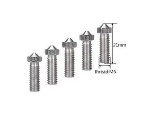 10pcs 3D Printer Parts Volcano Nozzle Stainless Steel M6 Nozzle Extra 0.4mm/0.6mm/0.8mm/1.0/1.2mm for 1.75/3.0mm filament 10pcs 3D Printer Parts Volcano Nozzle Stainless Steel M6 Nozzle Extra 0.4mm/0.6mm/0.8mm/1.0/1.2mm for 1.75/3.0mm filament