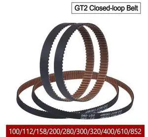 GT2 Closed Loop Timing Belt Rubber with Anti-Slip 2GT 6mm 110 280 852mm Synchronous Belts 3D Printers Parts GT2 Closed Loop Timing Belt Rubber with Anti-Slip 2GT 6mm 110 280 852mm Synchronous Belts 3D Printers Parts