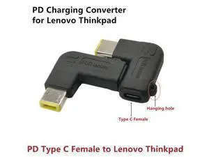 Adaptateur de charge d'alimentation USB Type C 65W PD, entrée femelle à pointe mince pour Lenovo B50 G40 G50 G70 G505S Z40 Z50 Z70 (carré a) Adaptateur de charge d'alimentation USB Type C 65W PD, entrée femelle à pointe mince pour Lenovo B50 G40 G50 G70 G505S Z40 Z50 Z70 (carré a)