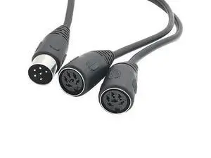 Câble adaptateur DIN 6 broches, 1 mâle à 2 femelles, 0.5m Câble adaptateur DIN 6 broches, 1 mâle à 2 femelles, 0.5m