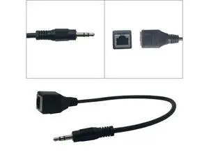 Câble Audio mâle vers prise Rj45, adaptateur Ethernet, câble court de 25cm, 3.5Mm, 1/8" Câble Audio mâle vers prise Rj45, adaptateur Ethernet, câble court de 25cm, 3.5Mm, 1/8"