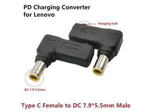 Adaptateur de Charge USB femelle vers pointe, 7.9x5.5mm, PD, pour Lenovo T420 4177QJU 417859U 418064U 4180NEU T420s 92P1156 40Y7660 Adaptateur de Charge USB femelle vers pointe, 7.9x5.5mm, PD, pour Lenovo T420 4177QJU 417859U 418064U 4180NEU T420s 92P1156 40Y7660