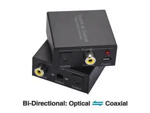 2 Way Optical SPDIF Toslink to Coaxial or Coaxial to Optical SPDIF Toslink Bi-Directional Switch Digital Audio Converter 2 Way Optical SPDIF Toslink to Coaxial or Coaxial to Optical SPDIF Toslink Bi-Directional Switch Digital Audio Converter