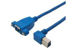Câble d'extension USB 3.0 mâle à femelle Type B à angle droit 90 degrés 0.5m Câble d'extension USB 3.0 mâle à femelle Type B à angle droit 90 degrés 0.5m