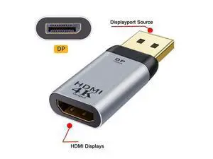 DisplayPort DP Source to HDTV Sink Displays 4K@60hz Ultra HD Converter Adapter for Laptop HDTV DisplayPort DP Source to HDTV Sink Displays 4K@60hz Ultra HD Converter Adapter for Laptop HDTV