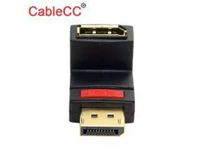 90 Degree Up Angled DP DisplayPort Male to Female Extension Adapter 90 Degree Up Angled DP DisplayPort Male to Female Extension Adapter