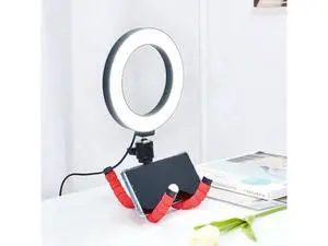 10" Led Selfie Ring Light with Flexible Tripod 360-Degree Rotation Ballhead and Phone Clip Holder for Live Broadcast 10" Led Selfie Ring Light with Flexible Tripod 360-Degree Rotation Ballhead and Phone Clip Holder for Live Broadcast