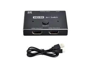 HDMI-compatible Converter 8K@60hz Compatible 2.1 Switch 2-IN-1-OUT UHD Hub Support HDCP SST Extended 4K@60hz HDMI-compatible Converter 8K@60hz Compatible 2.1 Switch 2-IN-1-OUT UHD Hub Support HDCP SST Extended 4K@60hz