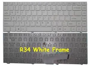 Laptop Keyboard For DEEQ R34 English US White Frame Laptop Keyboard For DEEQ R34 English US White Frame