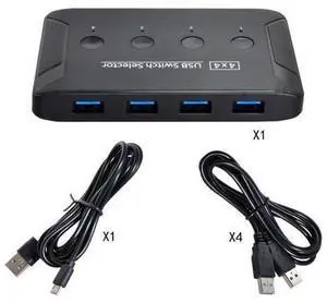 USB 3.0 4 Port PCs Sharing 4 USB Devices for Keyboard Mouse Scanner Printer KVM Switch Selector USB 3.0 4 Port PCs Sharing 4 USB Devices for Keyboard Mouse Scanner Printer KVM Switch Selector