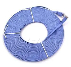 5PCS EST CAT6 Flat UTP Ethernet Network Cable RJ45 Patch LAN Cable For Router DSL Modem 15M 5PCS EST CAT6 Flat UTP Ethernet Network Cable RJ45 Patch LAN Cable For Router DSL Modem 15M