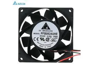 for delta PFB0824UHE 8038 24V 0.93A 4 line PWM temperature control inverter cooling fan 107.3CFM 7500RPM for delta PFB0824UHE 8038 24V 0.93A 4 line PWM temperature control inverter cooling fan 107.3CFM 7500RPM