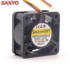 For Sanyo 9WF0424H6D05 4020 DC 24V 0.11A 3-P axial cooling fan waterproof For Sanyo 9WF0424H6D05 4020 DC 24V 0.11A 3-P axial cooling fan waterproof