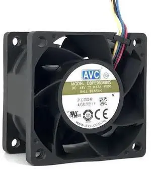 60mm DC 48V Cooling Fan for AVC 6038 0.87A DBPE0638B8S 60X60X38mm 4P 4Wire High Speed Large Air Volume Chassis Server Fan 60mm DC 48V Cooling Fan for AVC 6038 0.87A DBPE0638B8S 60X60X38mm 4P 4Wire High Speed Large Air Volume Chassis Server Fan