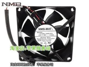 For NMB 3110RL-04W-B79 8025 DC12V 0.44A Server Cooling Axial fan For NMB 3110RL-04W-B79 8025 DC12V 0.44A Server Cooling Axial fan