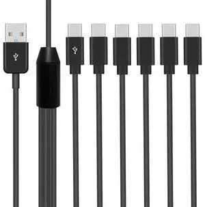 USB C Splitter Cable - 6 in 1 USB 2.0 Type A to 6 Type-C Male Charger Cable with 3A Fast Charge for Android, Samsung, Tablet, 3.3 ft. USB C Splitter Cable - 6 in 1 USB 2.0 Type A to 6 Type-C Male Charger Cable with 3A Fast Charge for Android, Samsung, Tablet, 3.3 ft.