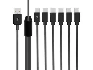 USB C Splitter Cable - 6 in 1 USB 2.0 Type A to 6 Type-C Male Charger Cable with 3A Fast Charge for Android, Samsung, Tablet, 10 ft. USB C Splitter Cable - 6 in 1 USB 2.0 Type A to 6 Type-C Male Charger Cable with 3A Fast Charge for Android, Samsung, Tablet, 10 ft.