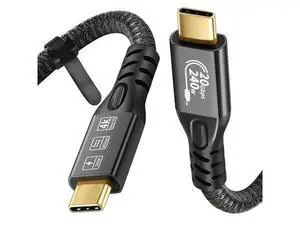 USB C Cable 3.2 Gen 2X2 20Gbps, Type C 4K@60Hz UHD Video 5A/240W PD3.1 Fast Charge Cord with E-Marker Compatible with Thunderbolt 3/4 MacBook Pro Samsung Galaxy Pixel Monitor etc 2m USB C Cable 3.2 Gen 2X2 20Gbps, Type C 4K@60Hz UHD Video 5A/240W PD3.1 Fast Charge Cord with E-Marker Compatible with Thunderbolt 3/4 MacBook Pro Samsung Galaxy Pixel Monitor etc 2m