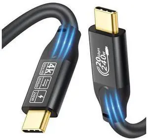 20Gbps USB C 3.2 Gen 2 Cable, Type C 4K@60Hz UHD Video 5A/240W PD3.1 Fast Charge w/E-Marker Compatible with Thunderbolt 3/4 for Phone 15Pro MacBook Pixel Monitor 3M 20Gbps USB C 3.2 Gen 2 Cable, Type C 4K@60Hz UHD Video 5A/240W PD3.1 Fast Charge w/E-Marker Compatible with Thunderbolt 3/4 for Phone 15Pro MacBook Pixel Monitor 3M
