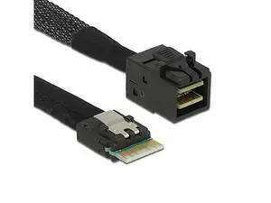 Slimline SAS 4.0 SFF-8654 4i 38pin Host to HD Mini SAS 4i SFF-8643 36pin Target Cable 50cm PCIE4.0 Slimline SAS 4.0 SFF-8654 4i 38pin Host to HD Mini SAS 4i SFF-8643 36pin Target Cable 50cm PCIE4.0