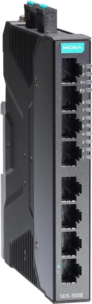 Moxa SDS-3008 , Compact Industrial Smart Ethernet Switch with 8 10/100BaseT(X) Ports, Dual 12/24/48 VDC Power inputs, -10 to 60°C Operating Temperature Moxa SDS-3008 , Compact Industrial Smart Ethernet Switch with 8 10/100BaseT(X) Ports, Dual 12/24/48 VDC Power inputs, -10 to 60°C Operating Temperature