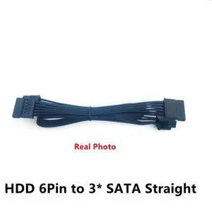 6Pin to 3 SATA Straight HDD SSD Power Cable for Seasonic PRIME SnowSilent 750W/650W/550W Modular Power Supply 6Pin to 3 SATA Straight HDD SSD Power Cable for Seasonic PRIME SnowSilent 750W/650W/550W Modular Power Supply