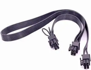 PCIe 6Pin to 6Pin+8Pin(6+2Pin) GPU Power Cable 60CM 18AWG For CoolerMaster V850 V1000 V1300 PLATINUM Full-Modular Power Supply PCIe 6Pin to 6Pin+8Pin(6+2Pin) GPU Power Cable 60CM 18AWG For CoolerMaster V850 V1000 V1300 PLATINUM Full-Modular Power Supply