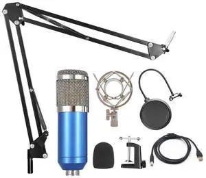 USB Streaming Podcast PC Microphone professional 192KHz/24Bit Studio Cardioid Condenser Mic Kit with sound card Boom Arm Shock Mount Pop Filter for Skype YouTuber Karaoke Gaming Recording USB Streaming Podcast PC Microphone professional 192KHz/24Bit Studio Cardioid Condenser Mic Kit with sound card Boom Arm Shock Mount Pop Filter for Skype YouTuber Karaoke Gaming Recording