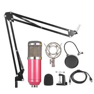 USB Streaming Podcast PC Microphone professional 192KHz/24Bit Studio Cardioid Condenser Mic Kit with sound card Boom Arm Shock Mount Pop Filter for Skype YouTuber Karaoke Gaming Recording USB Streaming Podcast PC Microphone professional 192KHz/24Bit Studio Cardioid Condenser Mic Kit with sound card Boom Arm Shock Mount Pop Filter for Skype YouTuber Karaoke Gaming Recording